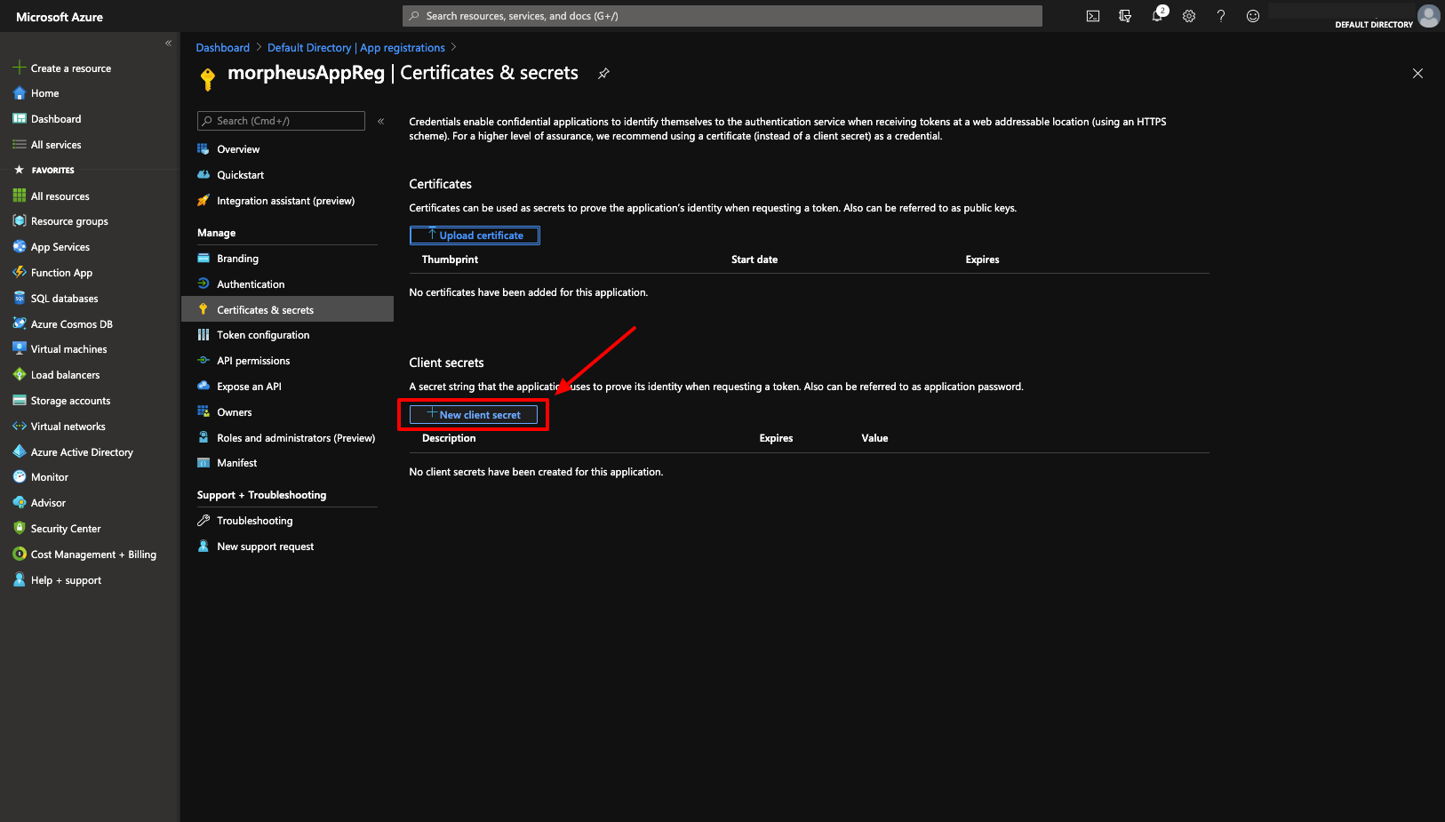 ../../_images/morpheusAppReg_Certificates_secrets_Microsoft_Azure.png